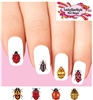 Lady Beetle Ladybug Assorted Set of 20 Waterslide Nail Decals