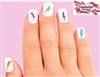 Colorful Lizard Gecko Assorted Set of 20 Waterslide Nail Decals