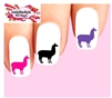 Colorful Llama Assorted Set of 20 Waterslide Nail Decals