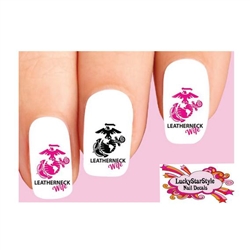 USMC United States US Marine Leatherneck Wife Assorted Set of 20 Waterslide Nail Decals