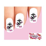 USMC United States US Marine Corps Mom Pink Waterslide Nail Decals