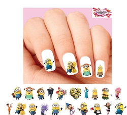 Minions Despicable Me Assorted Set of 20 Waterslide Nail Decals
