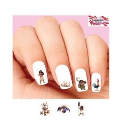 Moana, Maui, Hei Hei Assorted Set of 20 Waterslide Nail Decals