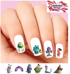 Monsters Inc. Assorted Set of 20 Waterslide Nail Decals
