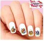 Pansy Basket Assorted Set of 20 Waterslide Nail Decals