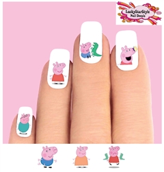 Peppa Pig Assorted Set of 20 Waterslide Nail Decals