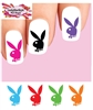 Colorful Playboy Bunny Set of 20 Waterslide Nail Decals
