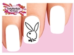 Playboy Bunny Outline Set of 20 Waterslide Nail Decals