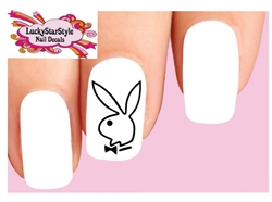 Playboy Bunny Outline Set of 20 Waterslide Nail Decals