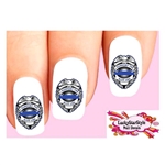 I Support the Police Blue Line Law Enforcement Set of 20 Waterslide Nail Decals