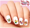 Colorful Roosters Assorted Set of 20 Waterslide Nail Decals