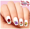 Colorful Roses Assorted Set of 20 Waterslide Nail Decals