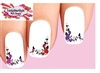 Corner Roses with Vines Assorted Set of 20 Waterslide Nail Decals