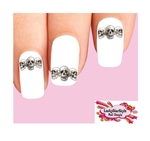 3 Skulls Set of 20 Waterslide Nail Decals