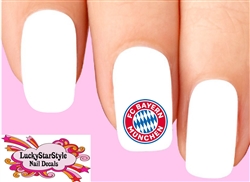 Bayern Munchen Football Club Soccer Set of 20 Waterslide Nail Decals