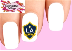 LA Galaxy Soccer  Set of 20 Waterslide Nail Decals