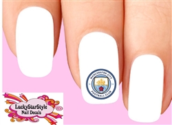 Manchester City Football Club Soccer Set of 20 Waterslide Nail Decals