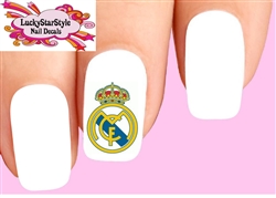 Real Madrid Football Club Soccer Set of 20 Waterslide Nail Decals