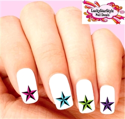 Tattoo Star Assorted Set of 20 Waterslide Nail Decals