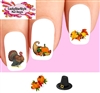 Thanksgiving Fall Turkey Pumpkin, Cornucopia Assorted Set of 20 Waterslide Nail Decals