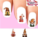 Thanksgiving Gnomes Assorted Set of 20 Waterslide Nail Decals