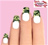 Green Camo Camouflage Tips Set of 10 Waterslide Nail Decals
