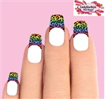 Rainbow Colorful Leopard Print Set of 10 Waterslide Nail Decals Tips