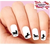 Unicorn Silhouette Assorted Set of 20 Waterslide Nail Decals