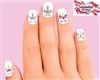 Unicorn Faces Assorted Set of 20 Waterslide Nail Decals