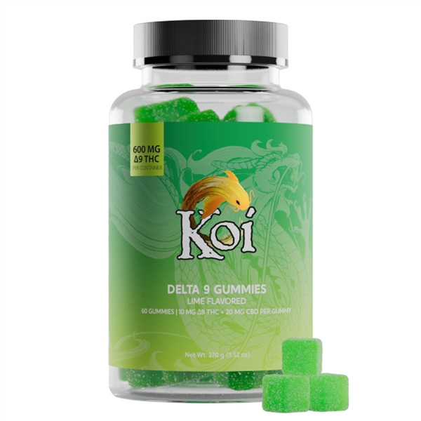 KOI Delta 9 Gummies Lime 60 ct