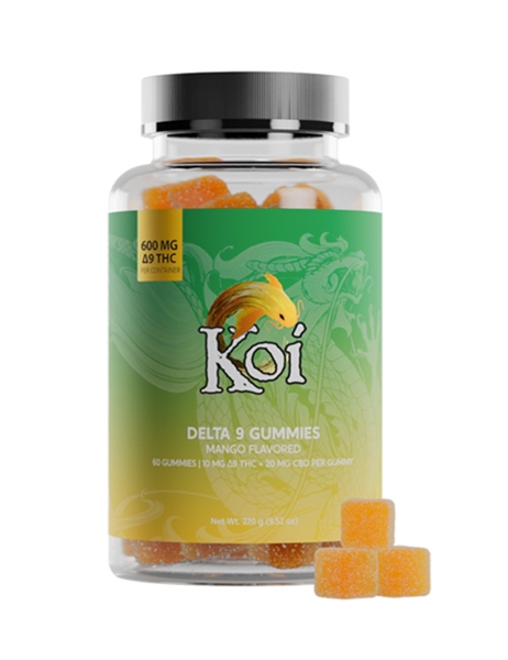 KOI Delta 9 Gummies Mango 60 ct