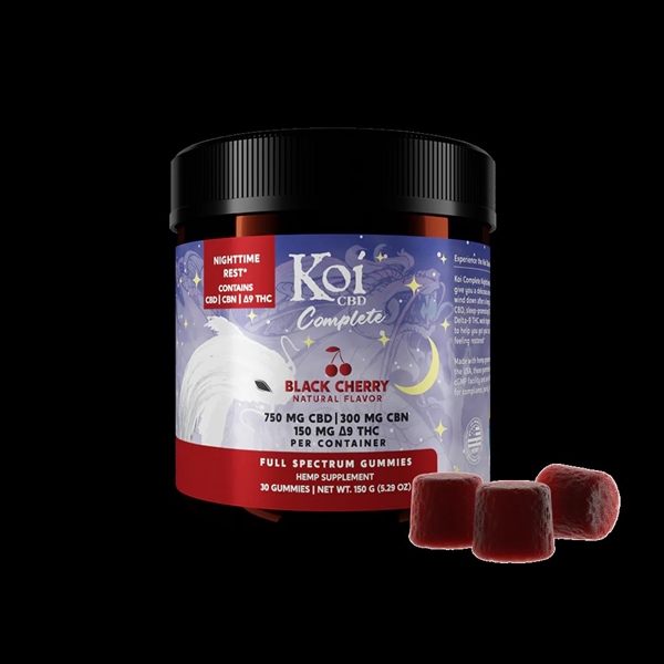 Koi THC + CBN + CBD Gummies â€“ Nighttime Black Cherry Flavored