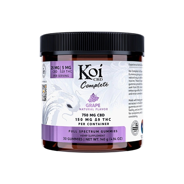 Koi Complete Full Spectrum CBD Gummies Grape Flavored
