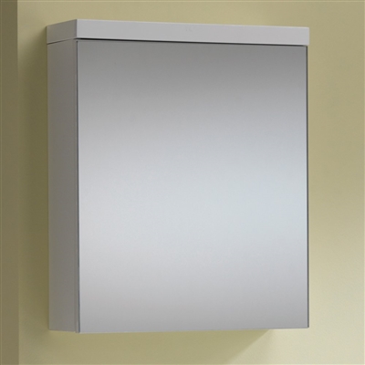 Eden 50 Mirrored Cabinet - 1 Door Gloss White