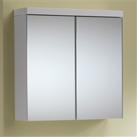 Eden 60 Mirrored Cabinet - 2 Doors Gloss White