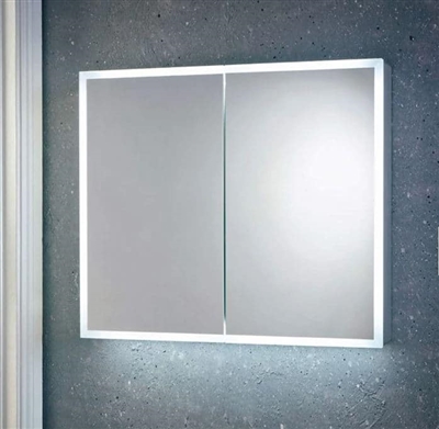 Mia LED Mirror with Demister Pad and Shaver Socket - Double Door 700 x 600mm