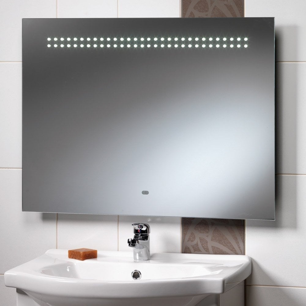 Western Mirror With Integrated LED Lights, Shaver Socket & Rear Anti-Mist  Pad
