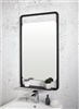 Mono Black Soft Square Mirror with Shelf 500 x 900mm