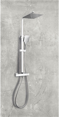 Helier Square Cool Touch Rigid Riser Shower
