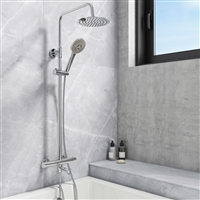 Solar Round Rigid Riser Shower With Bath Filler