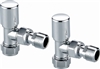 Modern Angled Radiator Valves (Pair)