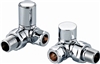 Modern Corner Radiator Valves (Pair)