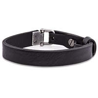 Alloy Black Leather Bracelet