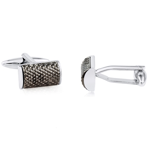 Brass Cufflink With Rhodium Plated