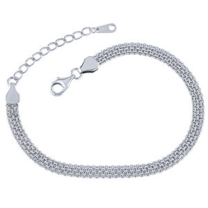 Plain Silver Mesh Bracelet