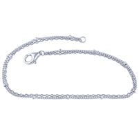 Plain Sterling Silver Double Link Design Bracelet