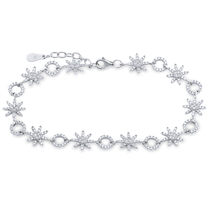 Silver Bracelet with CZ