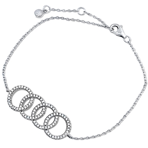 Silver Bracelet with CZ