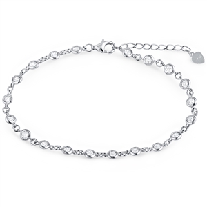 Silver Bracelet with CZ