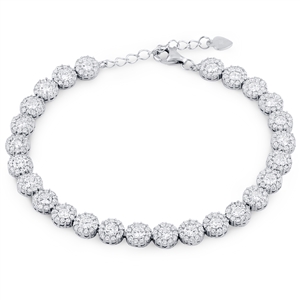 Silver Bracelet with CZ